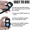 TOPTIE Electronic Hand Tally Counter, Digital Golf/Fish/People Number Counter Clicker
