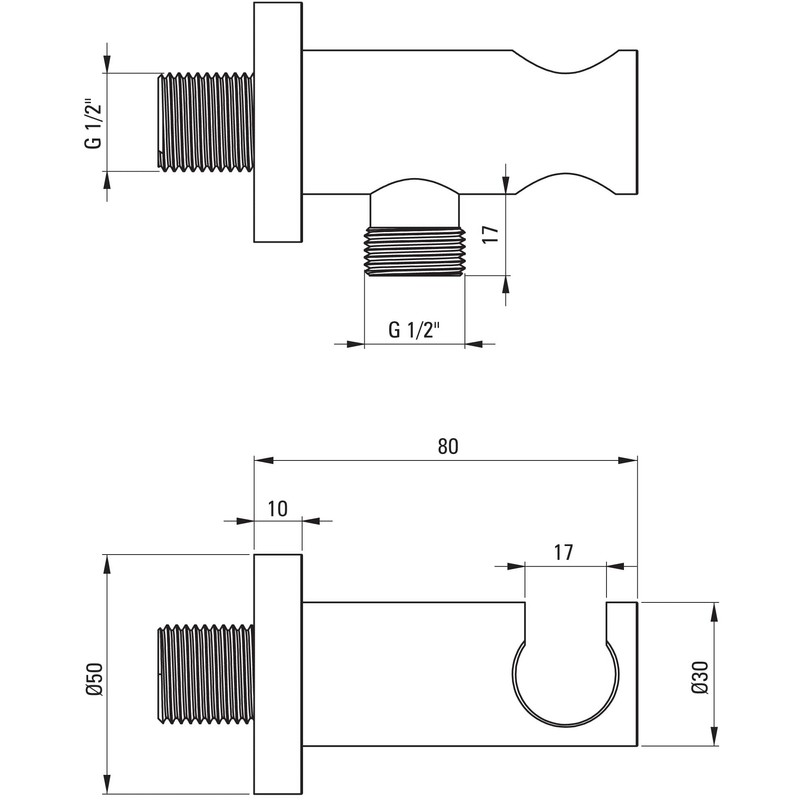 DEANTE NAC_M51K CASCADA Brass Hose Connector