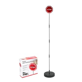 Reswish LED Light Parking Stop Sign,Smart Parking LED Garage Flashing Warning Stop Sign, Parking Assist LED Stop Sign Parking Assistant with Flashing Signal for Garage