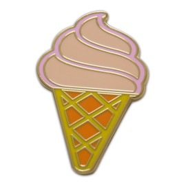 Novel Merk Ice Cream, Pretzel, Pizza & Food Lapel Pin, Hat Pin & Tie Tack Set - with Clutch Back (3-Ice Cream)