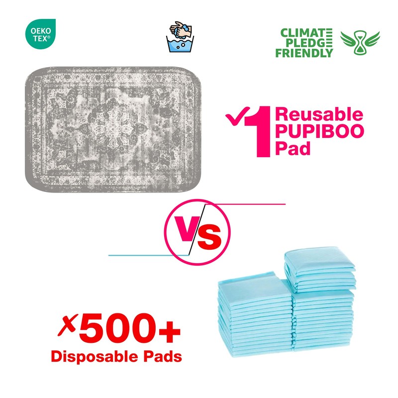 PUPIBOO Washable Pee Pads for Dogs - Super Absorbent Reusable
