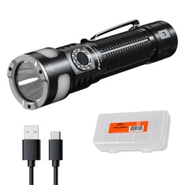 Fenix LD35R 1800 Lumens USB-C Rechargeable Flashlight, with White, Red, and Blue Multi-Color Outputs 360 Degree Illumination and Lumentac Organizer