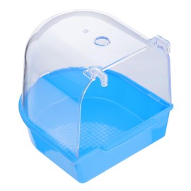 Mipcase Bird Bath for Small Birds Covered Parrot Bathing Cage Accessory for Canaries and Budgies Easy to Install Design