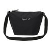 agnesb AC12E POCHETTE Sacoche Bag Nylon Shoulder Bag, Black