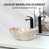 Davivy 16'' X 13'' Nordic Marbling Oval Vessel Sink with