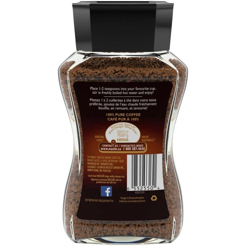 Nestle Canada Nescafe Taster's Choice Classic, Instant Coffee, 100g {Imported