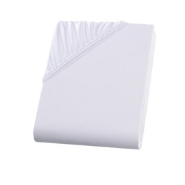 Hometex Premium Textiles Fitted Sheet 140-160 x 200 cm, Jersey Bed Sheet Made of 100% Microfibre, Mattresses up to 23-25 cm, Oeko-Tex Made in Green, White