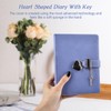 Diary with Lock and Key, Heart Shaped Lock Notebook with
