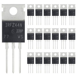 ALLECIN IRFZ44N MOSFET 49A 55V IRFZ44 IRFZ44NPBF N-Channel Rectifier Power Transistor Rectifier 49 Amp 55 Volt TO-220 (Pack of 20pcs)