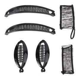 Mikinona 12pcs Women Hairpins Banana Hair Clips Retro Combs Ponytail Holders Sturdy Lightweight Hair Grips for Everyday Use