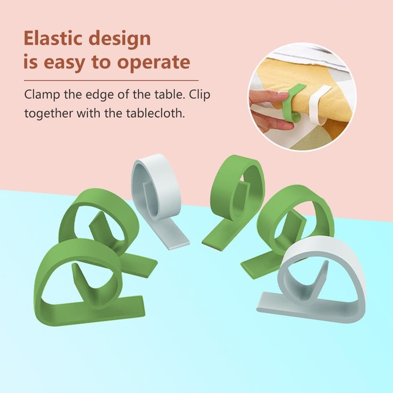 KARELLS Tablecloth clips, table clips, 8 pieces tablecloth clips, outdoor