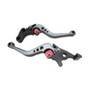 Zafina-UP Titanium Gray CNC 6 Position Shorty Brake Clutch Lever