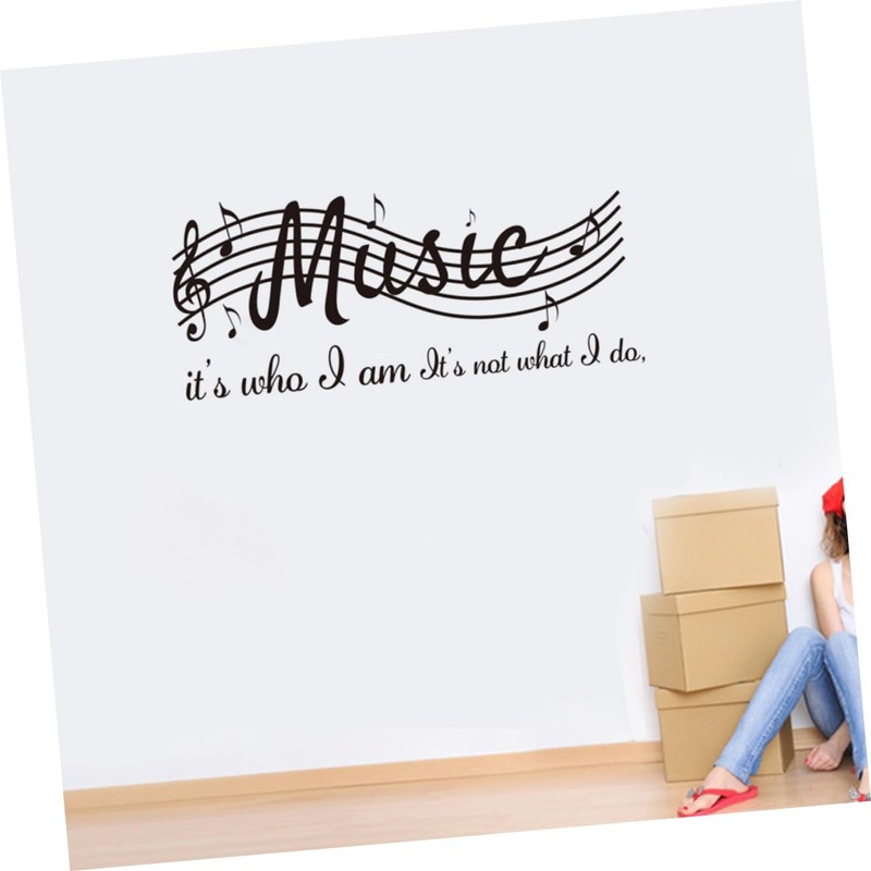 COHEALI Musical Note Wall Sticker Removable Decal for Bedroom Living