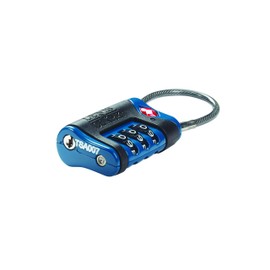 Lewis N. Clark TSA-Approved Combination Luggage Lock With Steel Cable (2-Pack), Blue, One Size