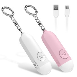 Taschenalarm mit 130 dB Sirene LED-Licht zur Selbstverteidigung, Wiederaufladbarer Persönlicher Schrillalarm für Frauen, Kinder und Senioren