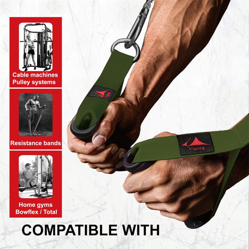 Vigoog Heavy Duty Gym Workout Handles Attachment for Cable Machine,Resistance