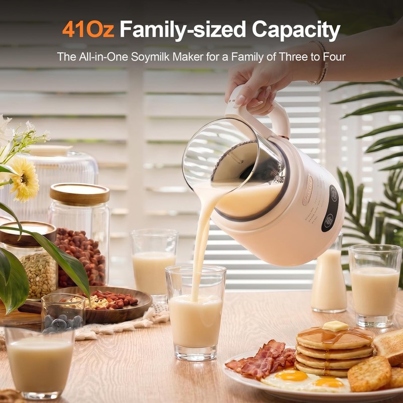 Kawu 9 in 1 Nut Milk Maker Machine, 41oz Soy