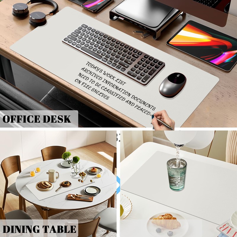Dry Erase Desk Mat, Waterproof Desk Pad, Erasable Writing White