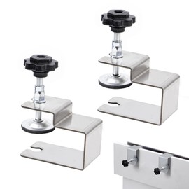 C Clamp, Multifunction Triple C Clamps and Tensioners, Stainless Steel Screw Clamps, Cabinet Tool for Cabinet & Drawer Front Installation, Woodwork DIY Tool, Pack of 2