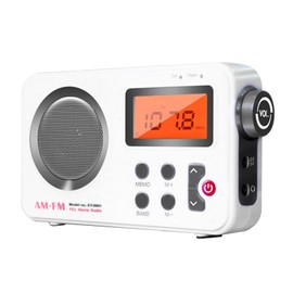 GeKLok AM FM Radio, Shower Radio, Portable Mini Stereo Radio with Earphone Port, LCD Display, Waterproof Wireless Bathroom Music Radio