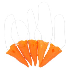 FELTECHELECTR 5pcs Carrot Nose Snowman Prop Cosplay Clown Nose Props Prop for Clown Witch Nose Decor Nose Prosthetic Long Nose Witch Nose Cosplay Props Dress up Props Fake Nose Vinyl Orange