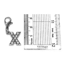 SKS Diamante Bling Clip On Alphabet Letter Charm (M)