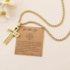 Cross Necklace for Men with Bible Verse, Christian Religious Luke
