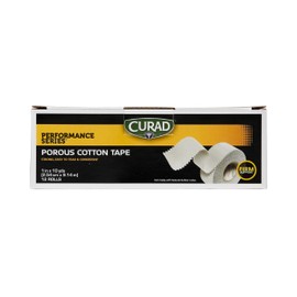 Curad Performance Series Premium Porous Cotton Tape, 1" x 10 yd. Box of 12