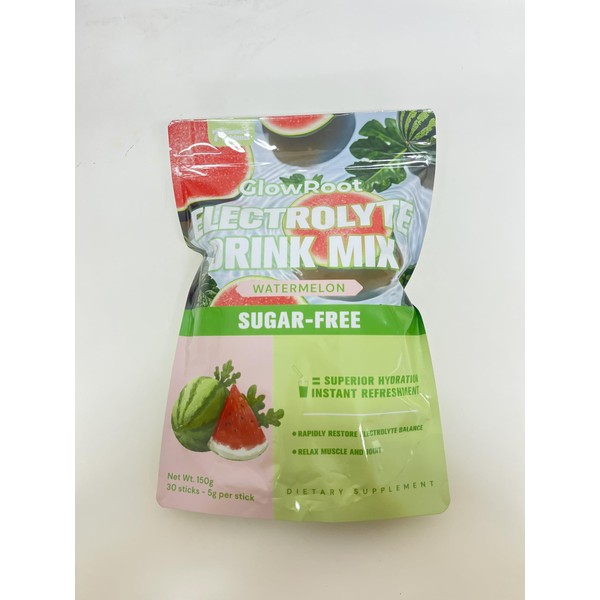 GlowRoot GlowRoot Daily Electrolyte Drink ?C Watermelon Flavor, 30 Stickpacks