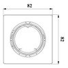 Trango® 6 LED Dimmable Square Recessed Downlight including 6X6 W