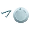Aluminium Satin Silver Round Keyhole Cover Escutcheon with Screws