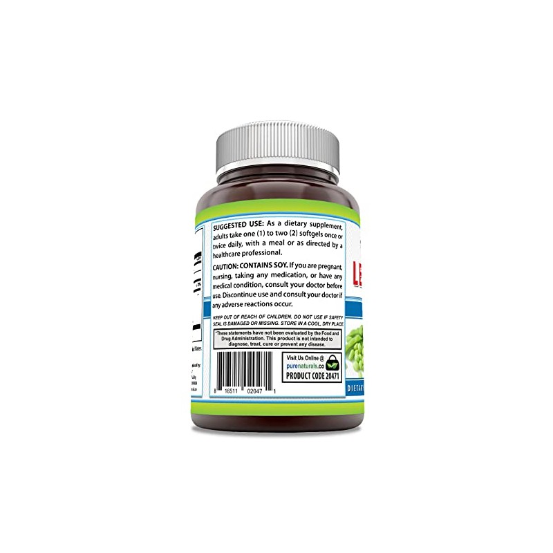 Pure Naturals Lecithin - Geles suaves de liberación rápida, 240