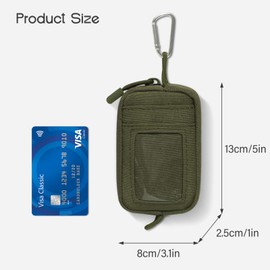 FuninCrea Tactical EDC Pouch Mini Waist Bag for Outdoor Adventure Activities, Molle Pouches Multi-Functional EDC Gadgets Utility Fanny Packs Tool Bag for Belt Vest Backpack (Green)