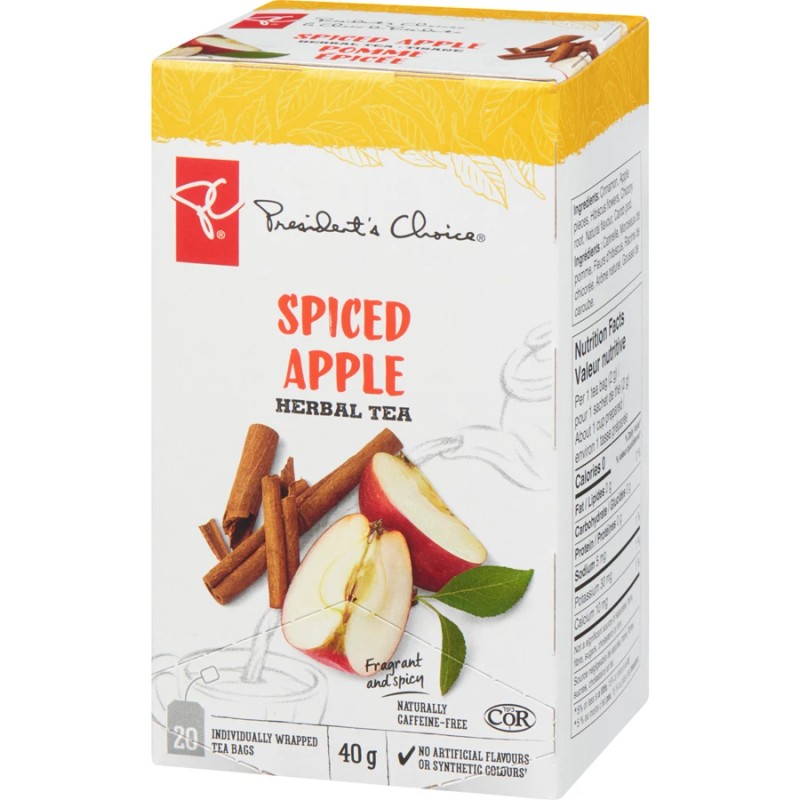 Loblaws Inc. President's Choice Spiced Apple Herbal Tea, 20ct, 40g/1.4