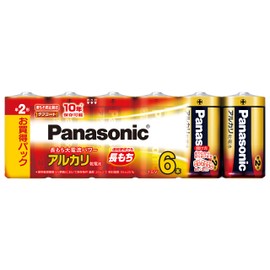 パナソニック 単2形アルカリ乾電池 6本パック LR14XJ/6SW