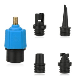 4 Nozzle Sup Pump Adaptor Kit - Air Pump Converter for Boat Air Valve, Kayak, Paddle Board, Inflatable Bed, Boat, Dinghy, Yacht - BLUE