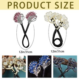 4 PCS Crystal Hair Bun Maker Feather Lazy Twist Hairstyle Bun French Hair Curler Elegant Rhinestone Hair Disk Fashion Hair Accessories for Long Hair, Easy Fast Snap Roll Hair Tool for Women Girls