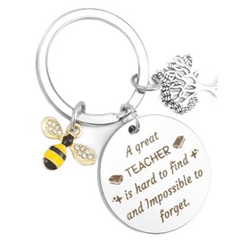 Teacher Gifts,Thank You Gift,Thank You Teacher Gifts for Women,Thank You Gifts,Teacher Leaving Gifts,Best Teacher Gifts,Gifts for Teachers Keyring,Teacher Presents,Bee Gifts,Teacher Christmas Gifts