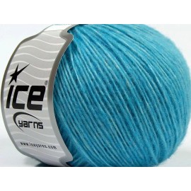 Ice Heather Turquoise Leonardo 69449 Ice Merino Wool & Organic Cotton Yarn 50g 207yd