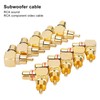 10pcs RCA Right Angle Adapter Male to Female Copper Gold