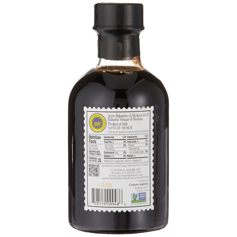 Cucina & Amore Balsamic Vinegar of Modena - 16.9 fl