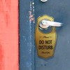 Please DO NOT DISTURB Door Hanger - Brushed Gold, 4"