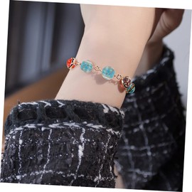 Operitacx 60pcs Glass Beads Jewelry Charms Beads Bulk Charm Necklace DIY Gold Beads Charm Bracelet Making Kit Spacer Beads for Jewelry Making Charms for Charm Necklace Glow Letter Beads Blue