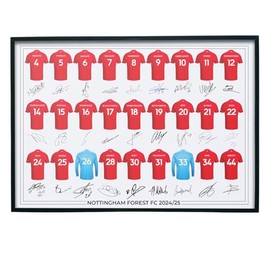 Nottingham Forest FC 2024-25 Team Poster Signed Autograph Full Squad Nottingham Forest Gifts A4 Print