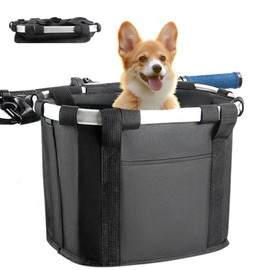 Bike Basket Front Adult,Remove Cat/Dog Basket For Bike,Easy Remove/Install Front Bike Basket With Handles For Shopping,Picnic,Play,Commuting,Everyday Basket