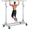 Gewudraw Heavy Duty Clothes Rack Load 630 lbs, Metal Rolling