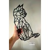 Geometric Cat Metal Wall Art (18" H x 11.5" W,