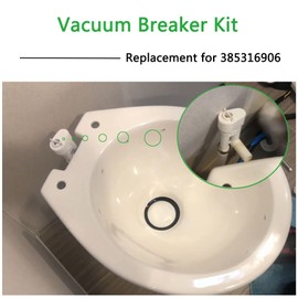 Bydorunce 385316906 Vacuum Breaker Kit Leaking Stopped Compatible with Dometic Sealand Traveler Toilets Without Hand Sprayer Hook Up