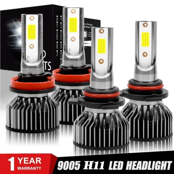 Unbranded 4x High Quality LED Headlight Combo High Low Beam