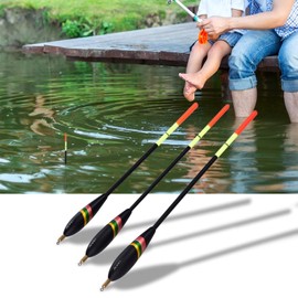 Ejoyous Wooden Fishing Floats Set - 3Pcs 1.5+6g 1.5+5g 1.5+4g Loaded Fishing Floats for Waggler Fishing, Tackle Accessory Kit for Beginner and Professional Anglers